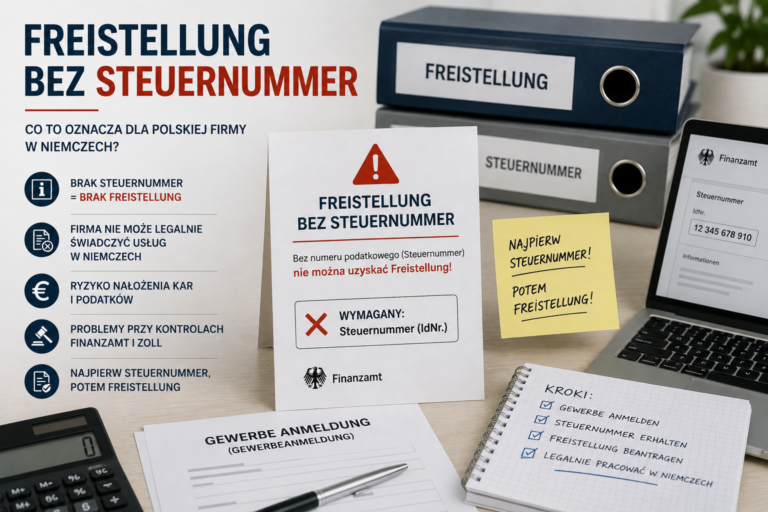 Freistellung bez Steuernummer – czy można złożyć wniosek i co przygotować?