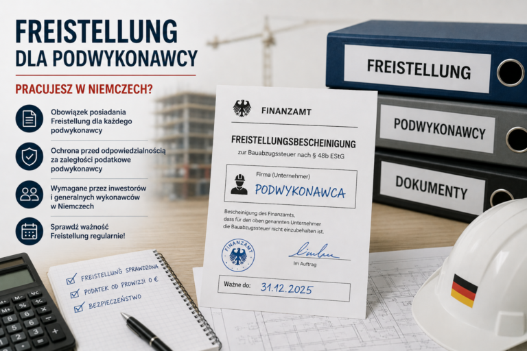 Freistellung dla podwykonawcy w Niemczech – kiedy kontrahent wymaga zaświadczenia?